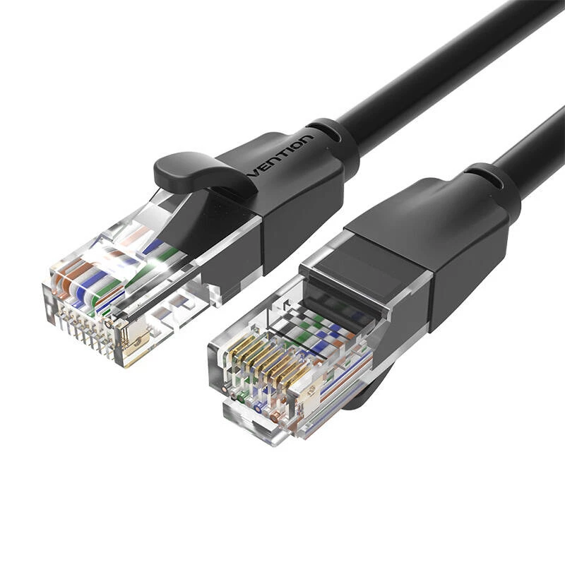 Tīkla kabelis UTP CAT6 Vention IBEBG RJ45 Ethernet 1000Mbps 1,5m Melns