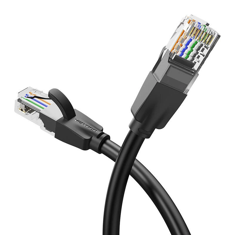 Tīkla kabelis UTP CAT6 Vention IBEBG RJ45 Ethernet 1000Mbps 1,5m Melns