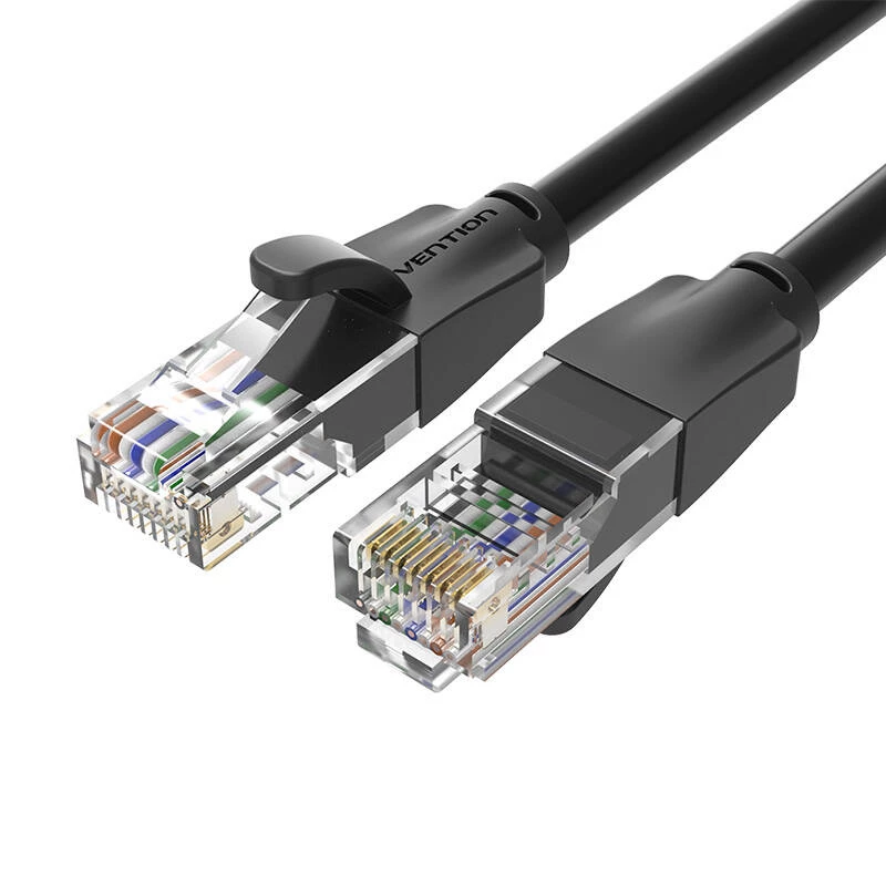Tīkla kabelis UTP CAT6 Vention IBEBK RJ45 Ethernet 1000Mbps 8m (melns)