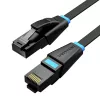 Plakans tīkla kabelis UTP CAT6 Vention IBJBF RJ45 Ethernet 1000Mbps 1 m Melns
