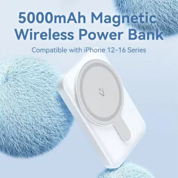Ārējais akumulators Wrl 5000MAH 20W/MAGNĒTISKS Melns FHSB0 Vention