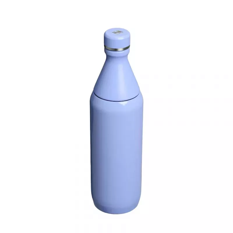 Termosa pudele STANLEY All Day plāns 0.6L — nerūsējošais tērauds, vakuuma izolācija, hortenzijas zilā krāsā
