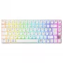 Mehāniska stila kompakta bezvadu tastatūra Cherry XTRFY K33 75% QWERTZ vācu balta USB + RF + Bluetooth RGB