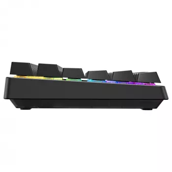 Bezvadu spēļu tastatūra Cherry XTRFY K33 Compact 75% QWERTZ vācu USB + RF + Bluetooth RGB melna