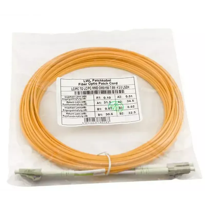 BlueOptics OM2 daudzmodu optiskās šķiedras kabelis LC-LC 10 m oranžs - CAB-MMF50-LC-LC-10-BO
