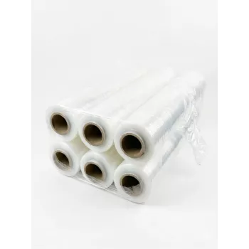 Folia stretch caurspīdīga 23mikroni 1,5 kg x 6 KASTES