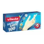 Vienreizlietojamie lateksa cimdi VILEDA Multi Latex 100, bēšā krāsā, izmērs S/M, 100 gab.