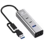 USB centrmezgls GrauGear G-HUB2A2C1-PD 4 portu PD — 2x USB-C, 2x USB-A