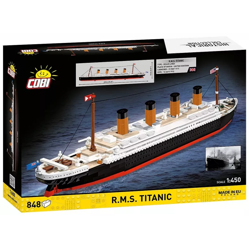 Konstruktoru komplekts Cobi R.M.S. Titanic modelis, 848 detaļas, kolekcionējams kug̓a modelis