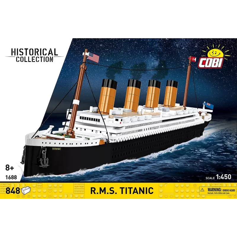 Konstruktoru komplekts Cobi R.M.S. Titanic modelis, 848 detaļas, kolekcionējams kug̓a modelis