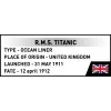 Konstruktoru komplekts Cobi R.M.S. Titanic modelis, 848 detaļas, kolekcionējams kug̓a modelis