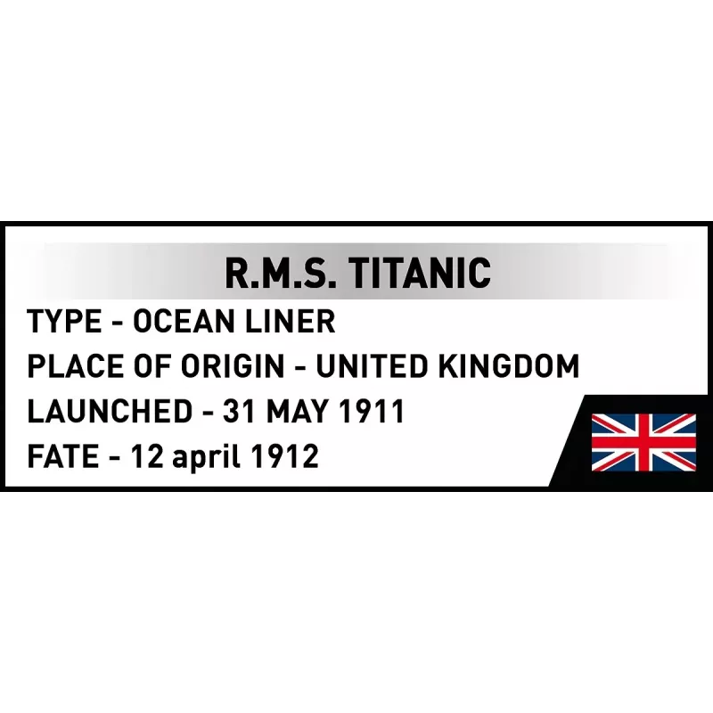 Konstruktoru komplekts Cobi R.M.S. Titanic modelis, 848 detaļas, kolekcionējams kug̓a modelis