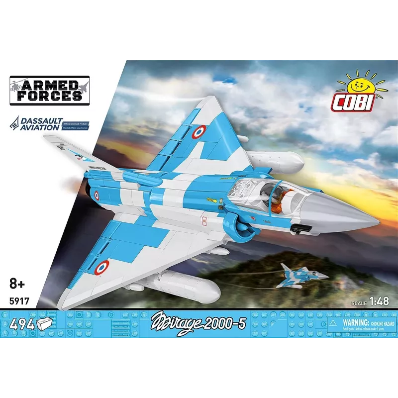 Cobi Mirage 2000-5F ķieģeļu modeļa komplekts, Bruņoto spēku sērija, 495 detaļas, mērogs 1:48