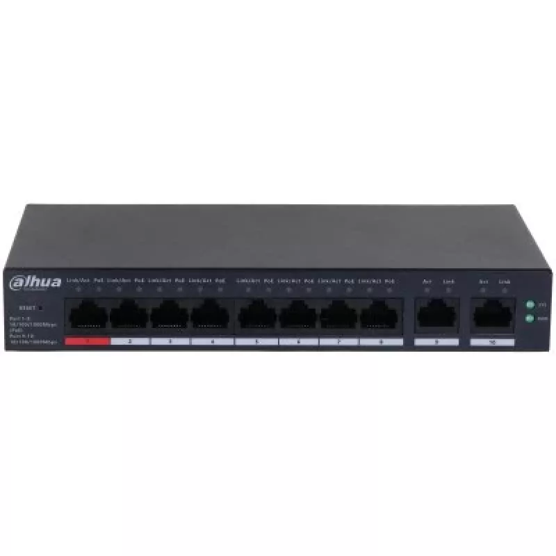 Slēdzis DAHUA CS4010-8GT-110 PoE 10 portu, 8 PoE porti