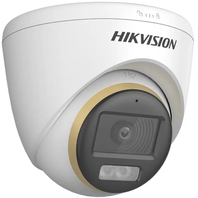 Kupolveida IP drošības kamera Hikvision DS-2CE72DF3T-LFS (ColorVu, 2,8 mm, 1920x1080) griestiem, iekštelpām un ārtelpām