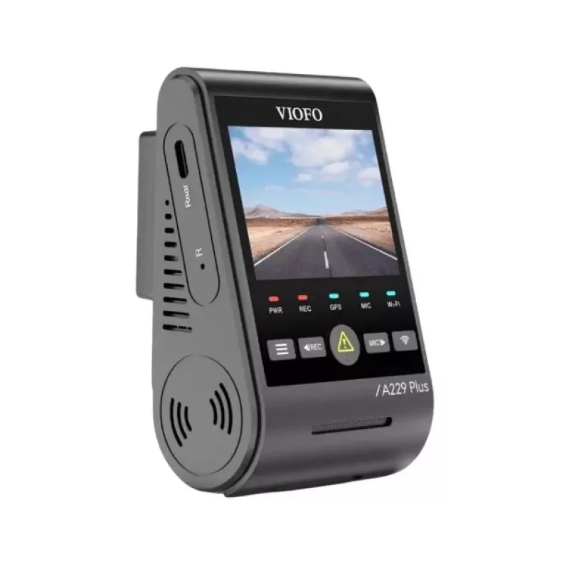Braukšanas reģistrators VIOFO A229 PLUS 1CH-G GPS — 1 kanāla, 2560 × 1440, GPS, Wi‑Fi, 2,4 collu displejs, MicroSD līdz 512 GB