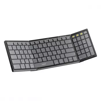 Bezvadu Bluetooth pilna izmēra tastatūra Inateck N0135 melna — QWERTZ, šķērveida slēdži