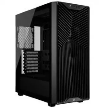 Corsair 3200D RS PC korpuss, Midi-Tornis, ATX, Rūdīts stikls - melns