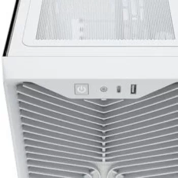 Corsair 3200D RS PC korpuss, Midi-Tornis, ATX, rūdīts stikls - balts