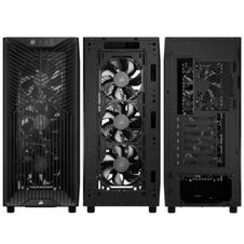 Corsair 3200D RS PC korpuss, Midi-Tornis, ATX, Rūdīts stikls - Pelēks
