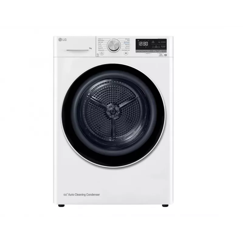 LG RH90V9AV4N, siltumsūknis, 9 kg, dziļums 66 cm - veļas žāvētājs