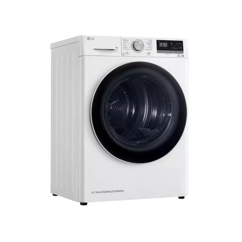 LG RH90V9AV4N, siltumsūknis, 9 kg, dziļums 66 cm - veļas žāvētājs