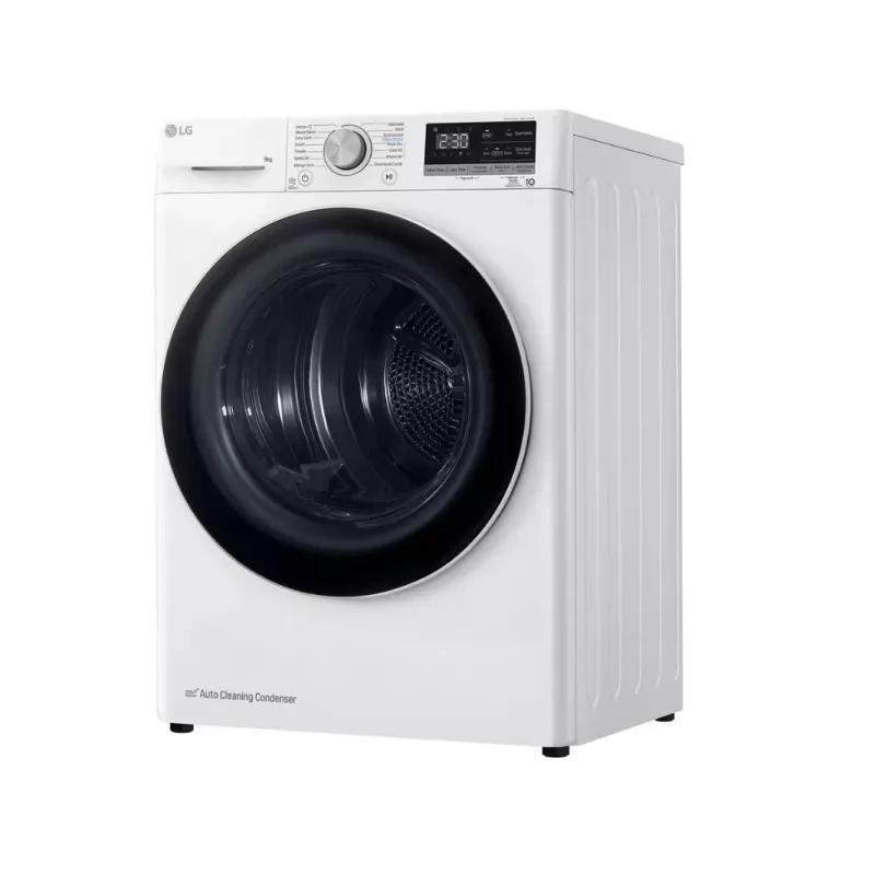 LG RH90V9AV4N, siltumsūknis, 9 kg, dziļums 66 cm - veļas žāvētājs