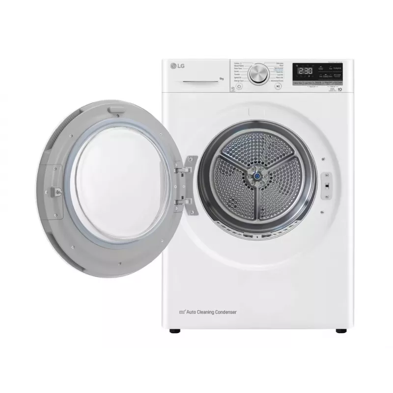 LG RH90V9AV4N, siltumsūknis, 9 kg, dziļums 66 cm - veļas žāvētājs