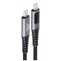 USB-C uz USB-C kabelis ShiverPeaks BS14-59035 USB 2.0 0,5 m, zeltīti kontakti, magnētiski ekranēts, melns/pelēks