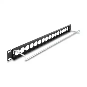 Plāksteru panelis DeLOCK 19 collu D-Type 16 portu 1U melns modelis 67058