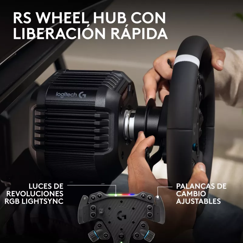 Logitech G RS50 sistēma - stūre - vadu savienojums