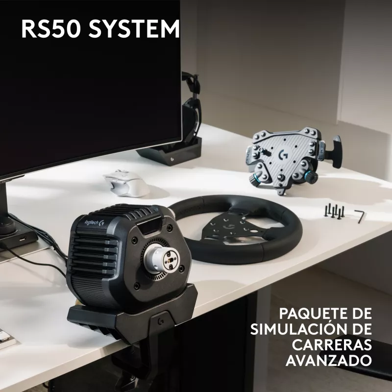 Logitech G RS50 sistēma - stūre - vadu savienojums