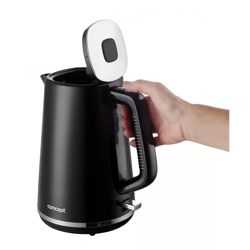 Elektriskā plastmasas tējkanna RK2375 1,7l melna