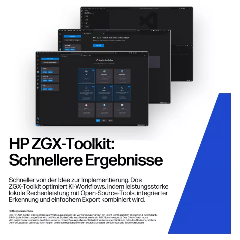 HP ZGX NANO G1n AI Mini GB10 ar Nvidia Melnswell, 128GB RAM, 2TB SSD, DGX WLAN