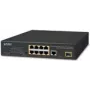 Nepārvaldīts Gigabit PoE tīkla slēdzis PLANET FGSD-1011HP — 9 x RJ-45 (10/100/1000), 1U statīva montāža, Zils