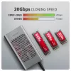 Ārējais korpuss AXAGON EEM2-20GD USB-C 20 Gbps diviem M.2 NVMe SSD diskiem ar aparatūras klonēšanu