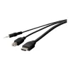 KVM kabelis Belkin F1DN1CCBL — HDMI uz USB A/B ar audio, USB tastatūras/peles pieslēgvietām, 3 m