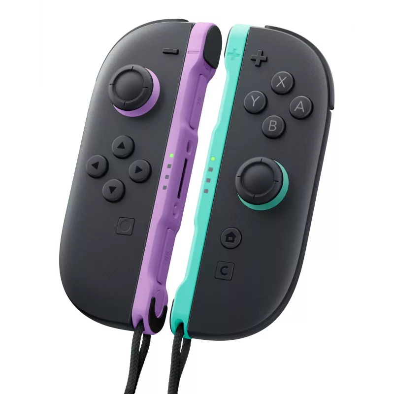 Nintendo Joy-Con 2 pāris gaiši purpursarkanā/gaiši zaļā krāsā, Spēļu panelis, Nintendo Switch 2, Sākuma poga, Analoga / Digitāla, Bezvadu, Bluetooth