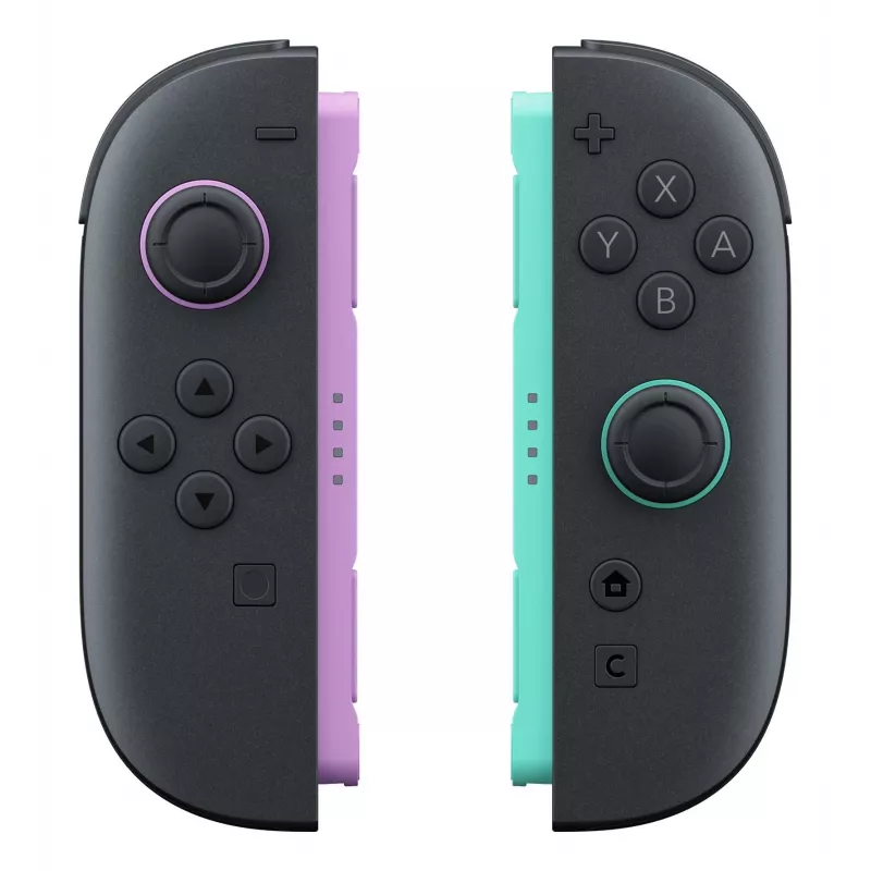 Nintendo Joy-Con 2 pāris gaiši purpursarkanā/gaiši zaļā krāsā, Spēļu panelis, Nintendo Switch 2, Sākuma poga, Analoga / Digitāla, Bezvadu, Bluetooth