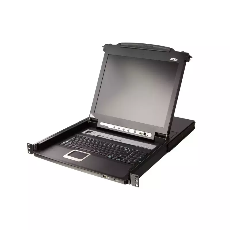ATEN 8 portu 17 collu LCD KVM slēdzis (USB - PS/2 VGA) ar USB perifērijas pieslēgvietu