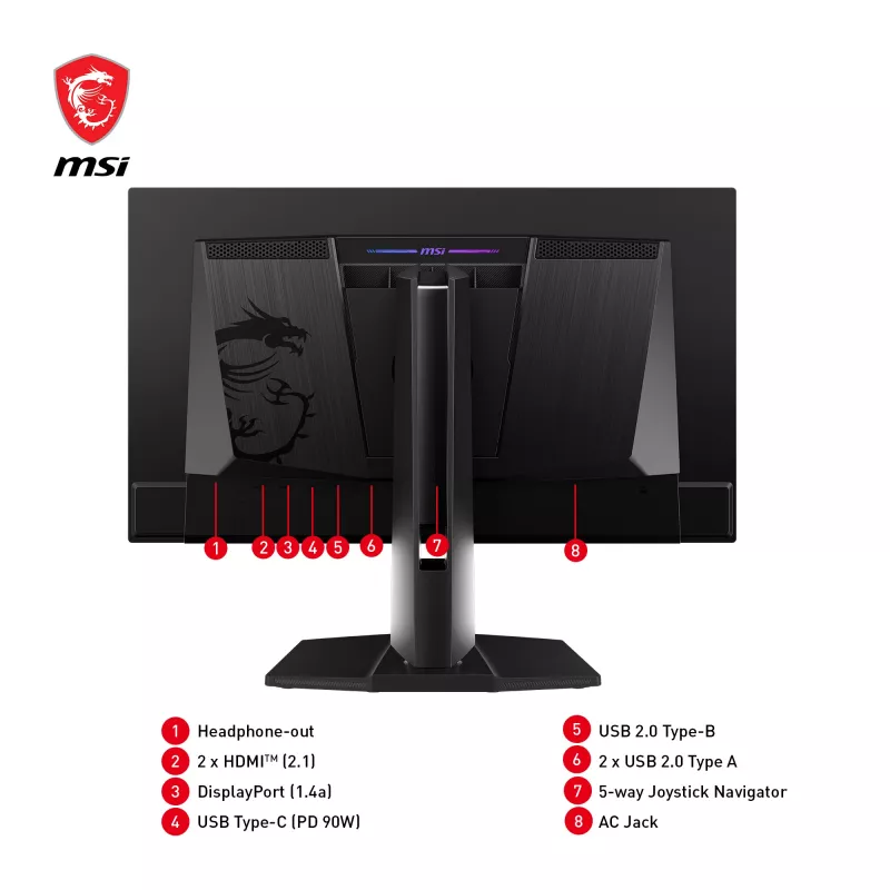 MSI MPG 271QRXDE QD-OLED datora monitors 67.3 cm (26.5 collas) 2560 x 1440 pikseļi Wide Quad HD melns
