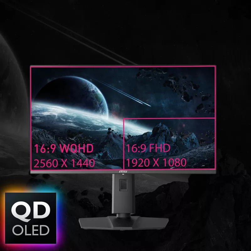MSI MPG 271QRXDE QD-OLED datora monitors 67.3 cm (26.5 collas) 2560 x 1440 pikseļi Wide Quad HD melns