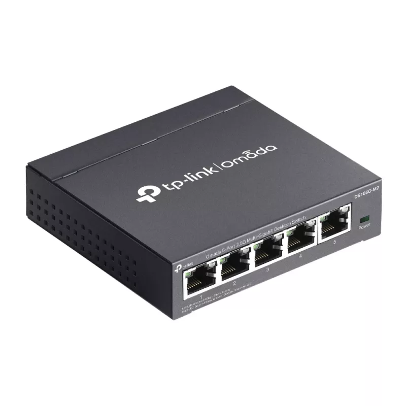 TP-Link Omada DS105G-M2 tīkla slēdzis Nevadāms 2,5G Ethernet (100/1000/2500) Melns