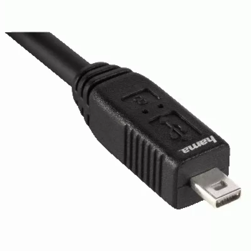 Hama USB 2.0 kabelis, 1,8 m USB kabelis USB A Melns