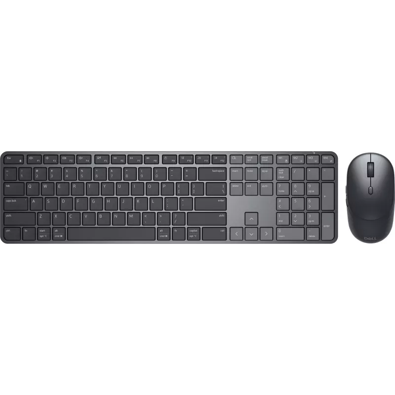 DELL Pro 7 plāns KM726 tastatūra Pele iekļauta Mājai/Birojam RF Wireless + Bluetooth QWERTZ Vācu Melna
