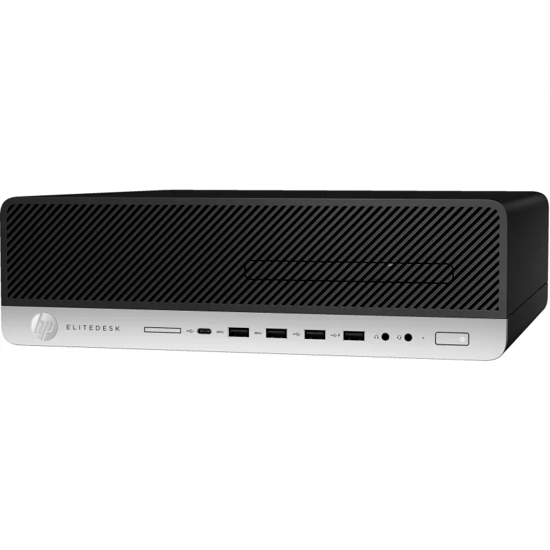 T1A HP EliteDesk 800 G5 Atjaunots Intel® Core™ i5 i5-9500 16 GB DDR4-SDRAM 512 GB SSD Windows 11 Pro SFF PC Melns, Sudrabains