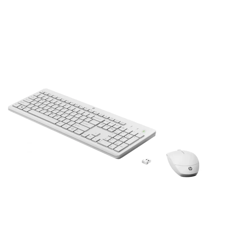 HP 230 bezvadu peles un tastatūras komplekts, balts, pele iekļauta