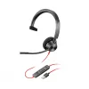 HP Poly Melnswire 3310 Microsoft Teams sertificētas austiņas + USB-C/A adapteris TAA