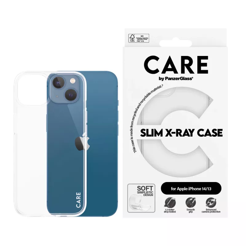 PanzerGlass CARE™ by PanzerGlass X-Ray vāciņš priekš iPhone 14 / 13 — Caurspīdīgs vāciņš