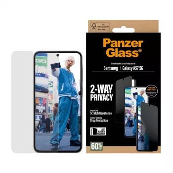 PanzerGlass Privacy Screen Protector UWF - Clear - Samsung Galaxy A57 5G Clear screen protector
